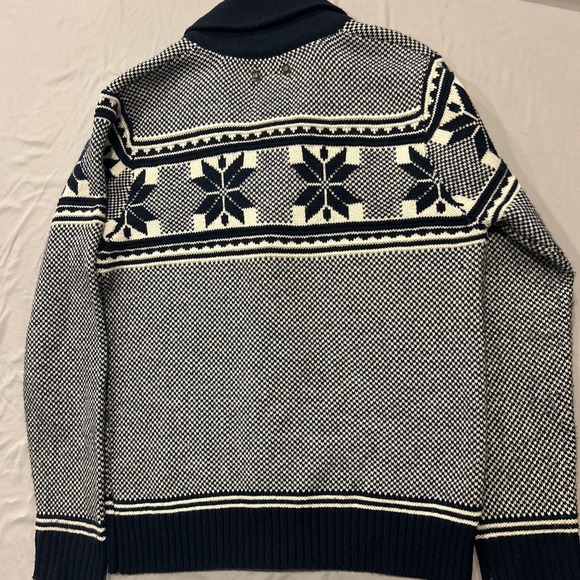 Jeans By Buffalo Cardigan Shawl Button‎ Knit Sweater Men L Grandpa Acrylic Wool - Picture 8 of 9